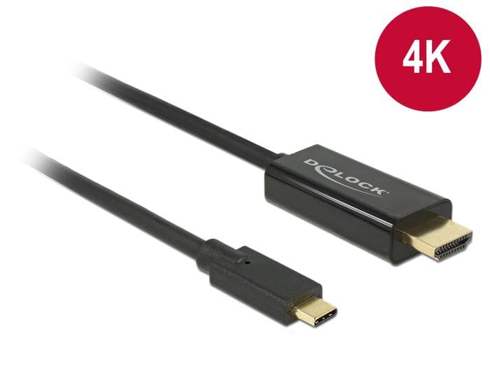 DELOCK - 85258 Kabel USB Type-C hane till HDMI hane (DP Alt-läge) 4K 30