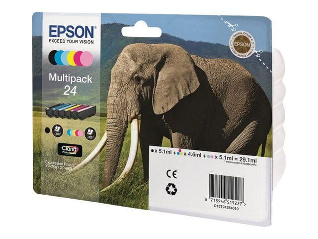 EPSON - Ink Cart/24s Elephant Multi 6clrs RS