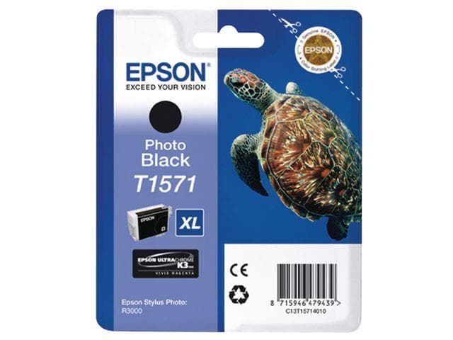 EPSON - T157 Photo Black  Cartridge - Retail Pack Stylus Photo R3000