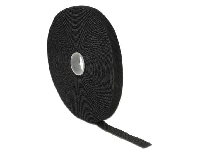 DELOCK - Hook-and-loop fasteners L 10 m x W 13 mm roll black