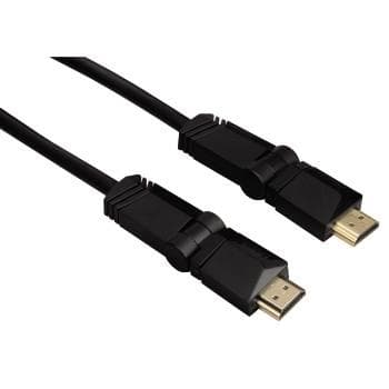HAMA - HDMI kabel ethernet 3m Svart Roterande Guld TL
