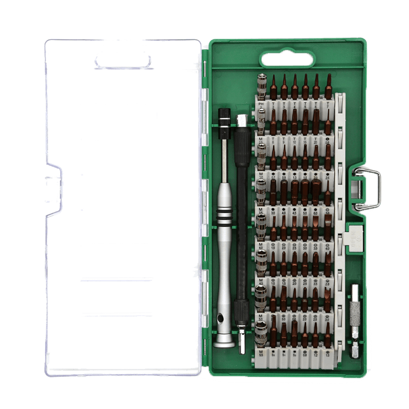DELTACO - Smartphone Repair Kit, 58 pcs, Precision CRV, green