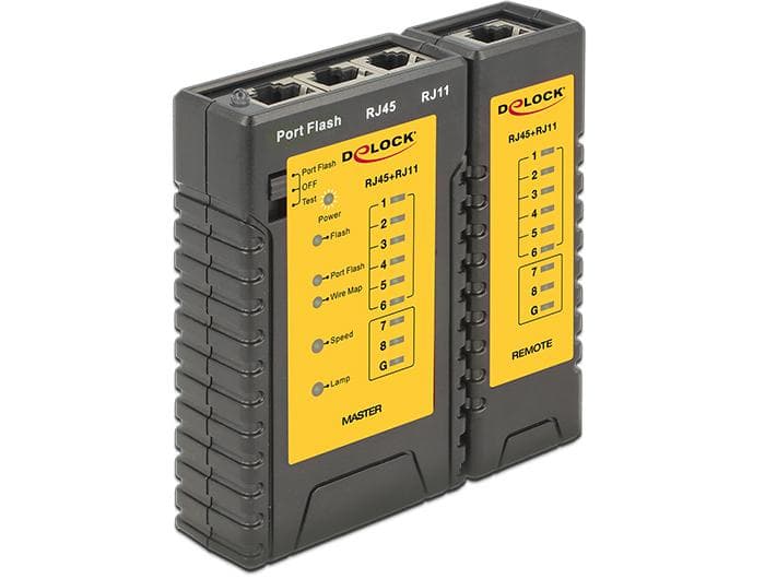 DELOCK - Cable Tester RJ45 / RJ12 + Portfinder