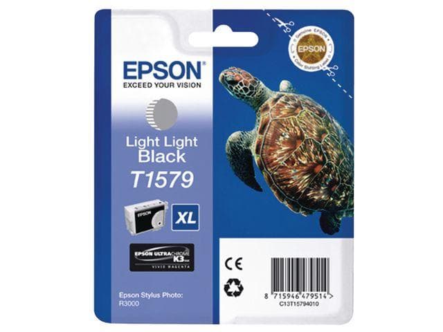 EPSON - T157 Light Light Black Cartridge - Retail Pack Stylus Photo R3000