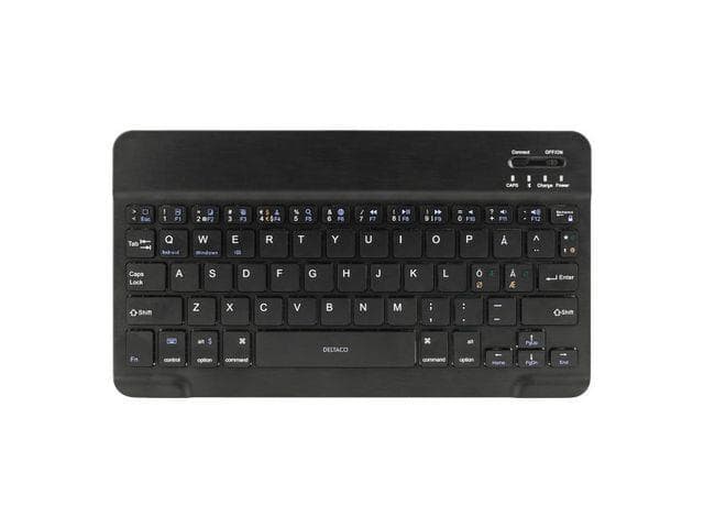 DELTACO - Fodral med tangentbord för 10" surfplattor , Bluetooth, svart