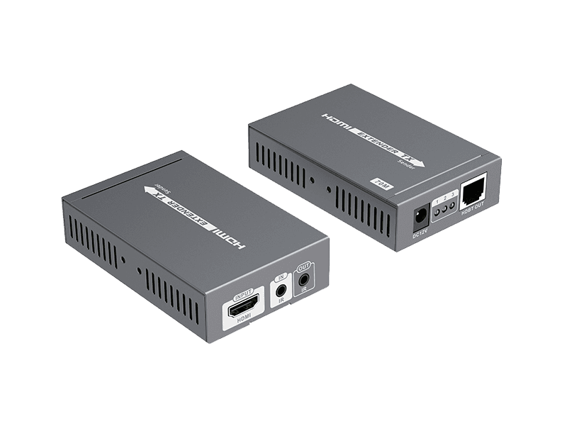 DELTACO - HDMI Extender over Ethernet, 70m, PoE, HDBase T, black