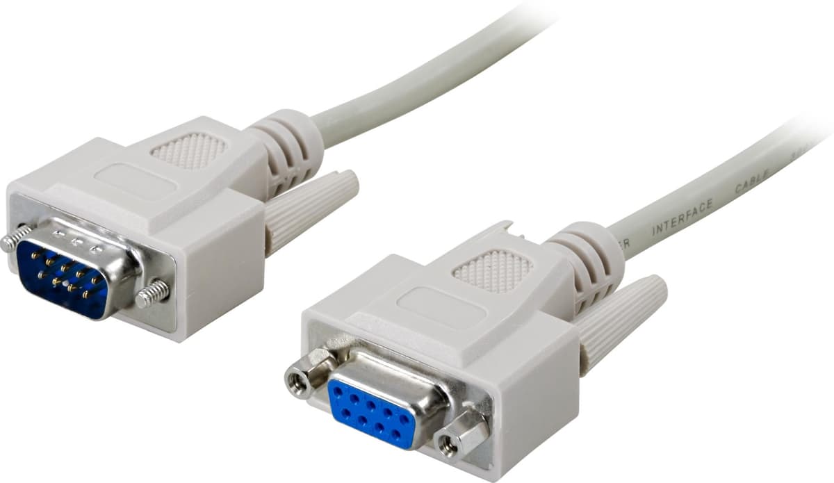 DELTACO - Serial cable 15m