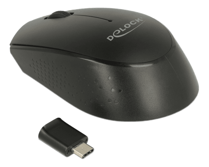 DELOCK - Optical 3-button mini mouse USB Type-C 2.4 GHz wireless