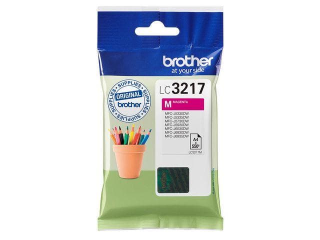 BROTHER - LC-3217M INK CARTRIDGE MAGENTA APP 550 PAGES ISO STANDARD 24711 SUPL