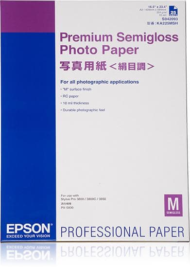 EPSON - Paper/Premium Semigloss Photo A2 (25s)