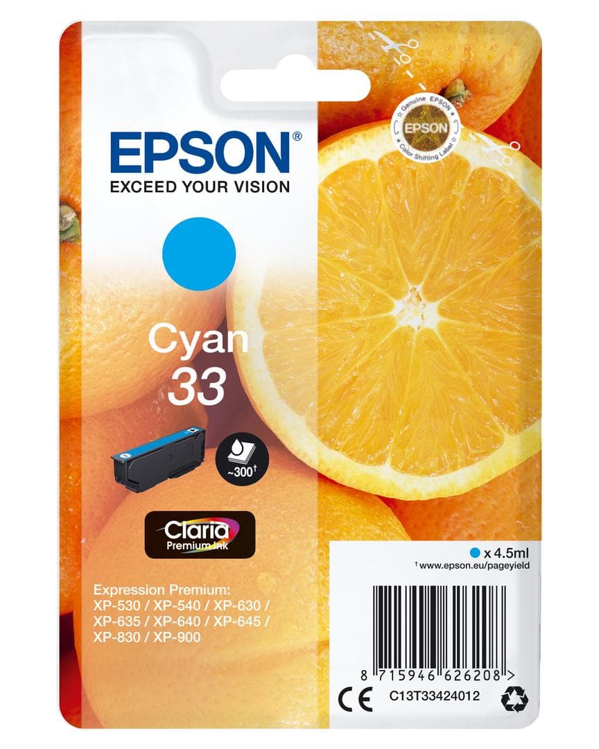 EPSON - Ink/33 Oranges 4.5ml CY