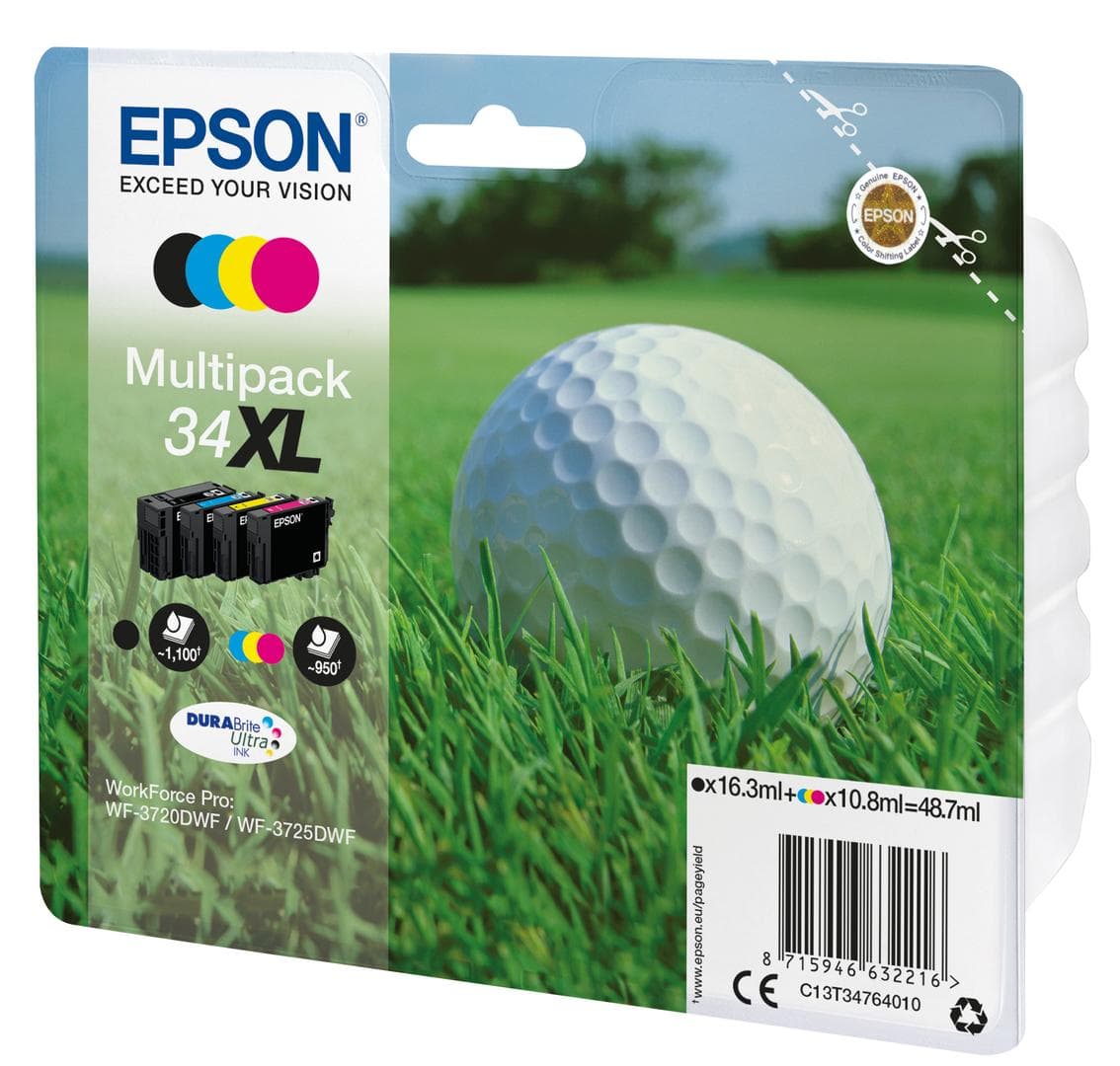 EPSON - T3476 4-colours Multipack ink w/alarm XL