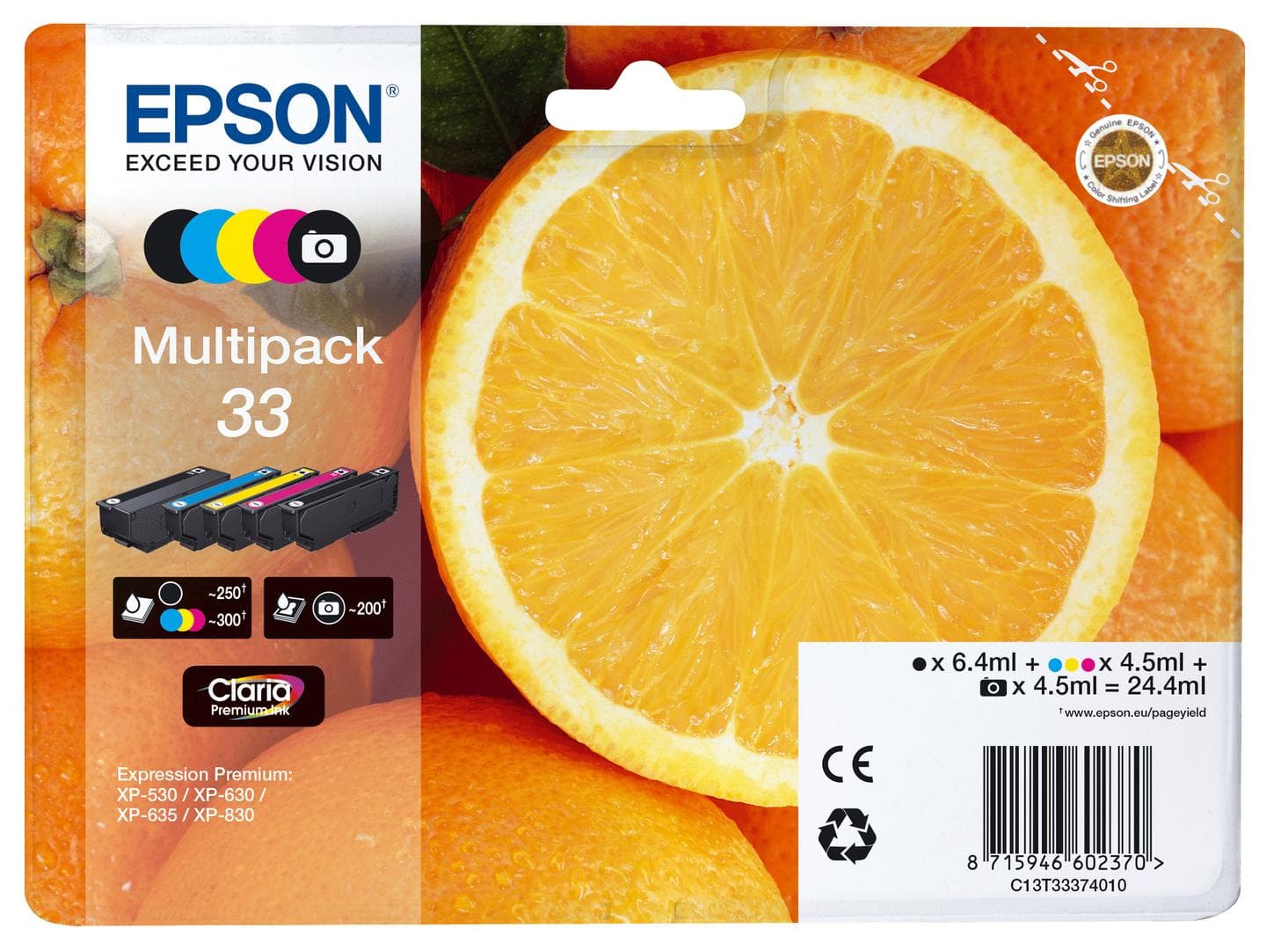 EPSON - 33 5-COLOURS MULTIPACK . SUPL