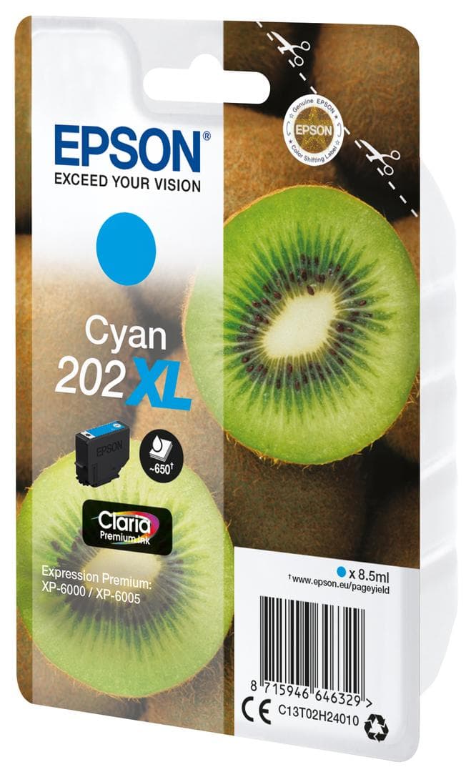 EPSON - SINGLEPACK CYAN 202XL KIWI CLARA PREMIUM INK SUPL
