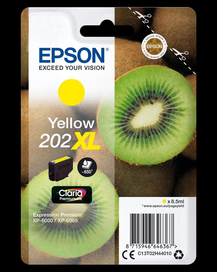 EPSON - SINGLEPACK YELLOW 202XL KIWI CLARA PREMIUM INK SUPL