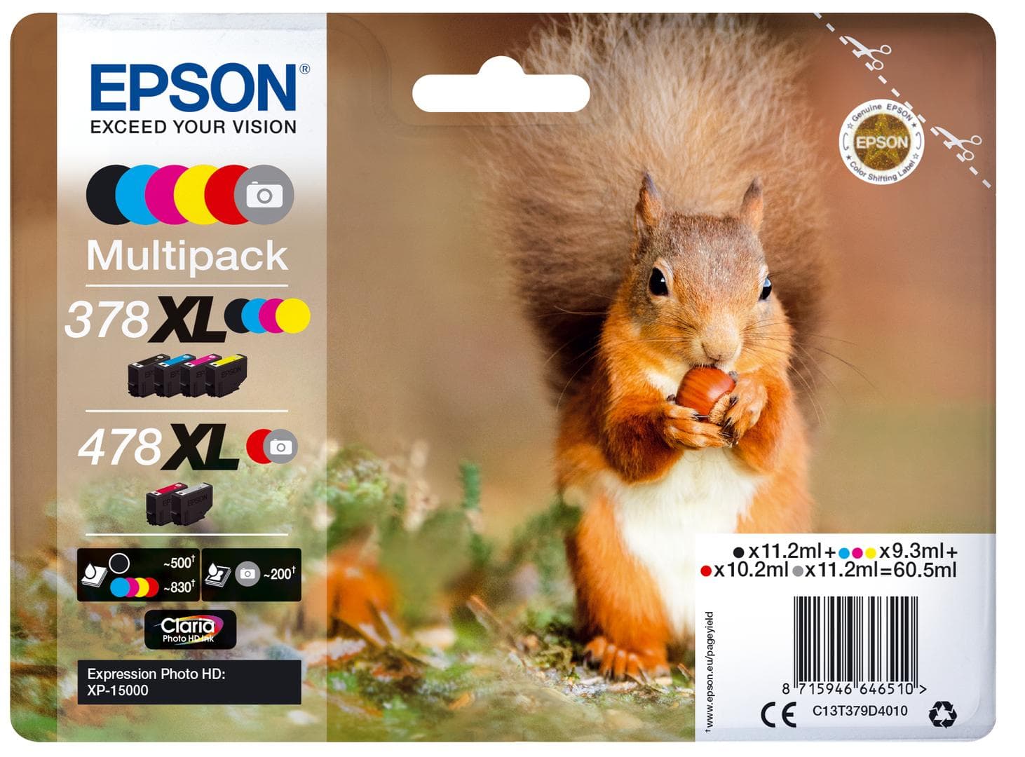EPSON - Ink/378XL+478XL Squirrel CMYKRG