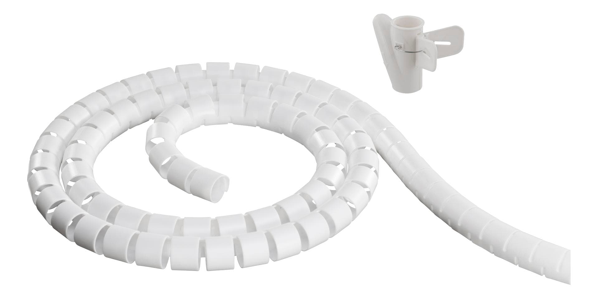 DELTACO - Cable hatch in nylon, Tools included, 20m, white