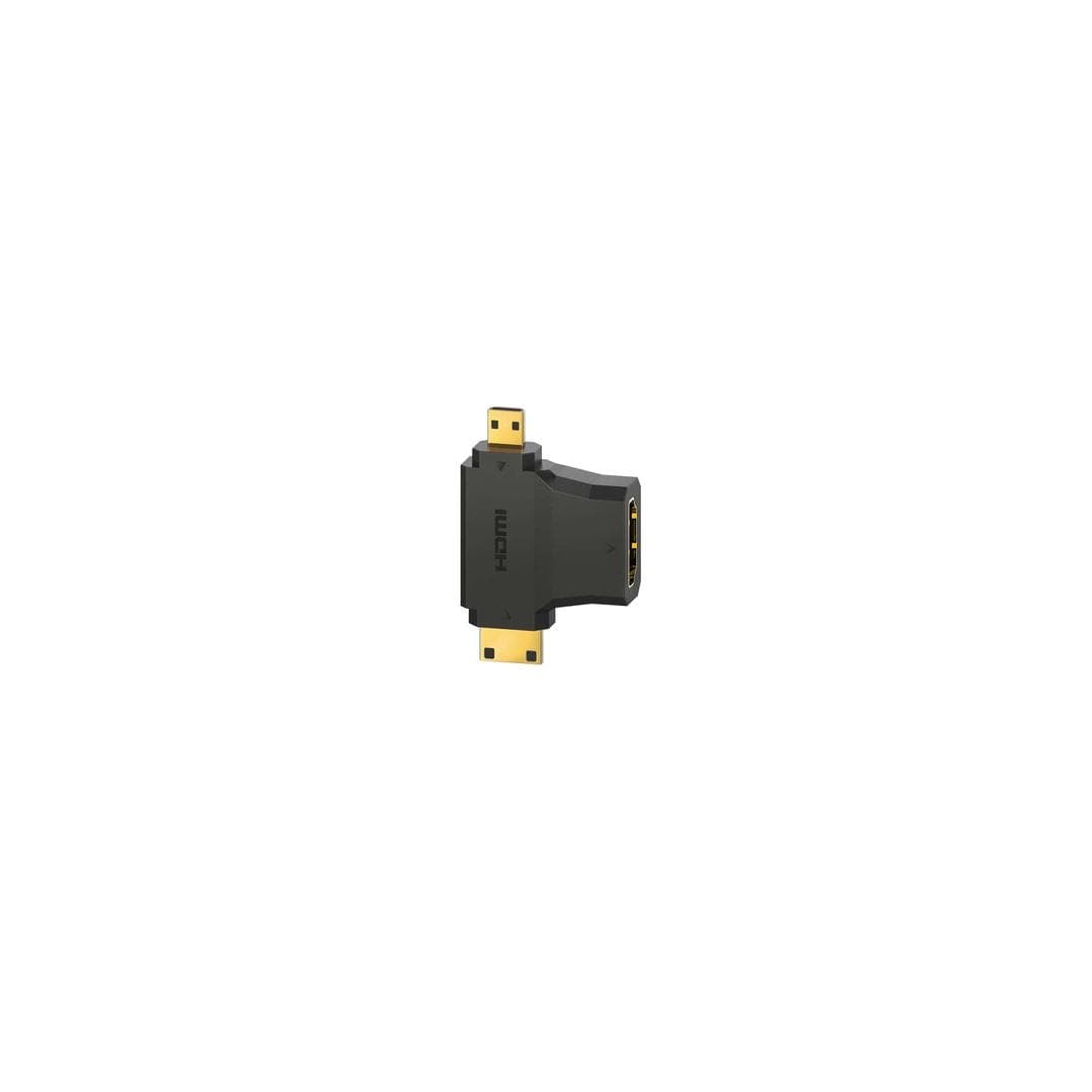 HAMA - Adapter HDMI -HDMI Mini och HDMI Micro Guld Svart