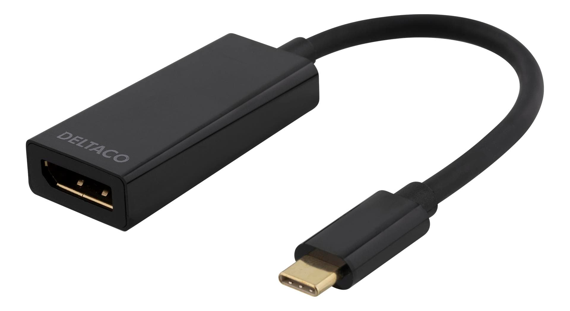 DELTACO - USB 3.1 to DisplayPort adapter, USB type C - DP female , black