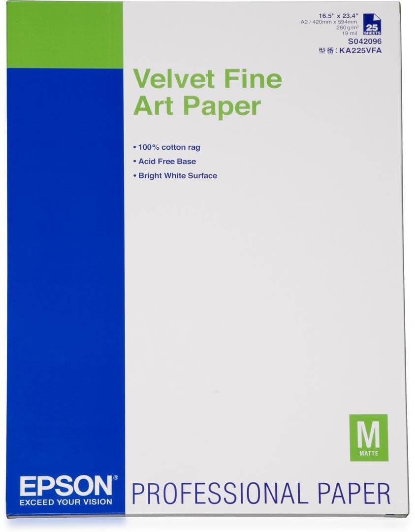 EPSON - Paper/Velvet Fine Art A2 (25s)