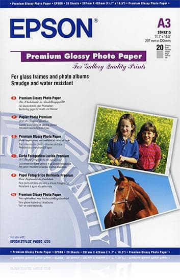 EPSON - PREMIUM GLOSSY PHOTO PAPER A3 STYLUS PHOTO 1270 NS