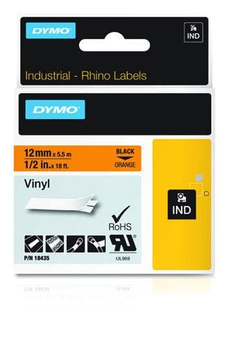 DYMO - RHINOPRO 1/2IN ORANGE VINYL