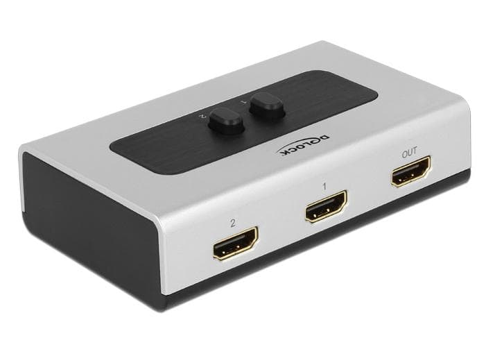 DELOCK - HDMI Switch Delock 2 ingång -> 1 utgång manuell