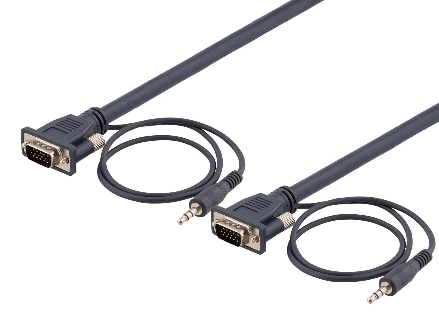 DELTACO - itor cable HD15 ma-ma, 3m, 1920x1200 60Hz, 3.5mm audio
