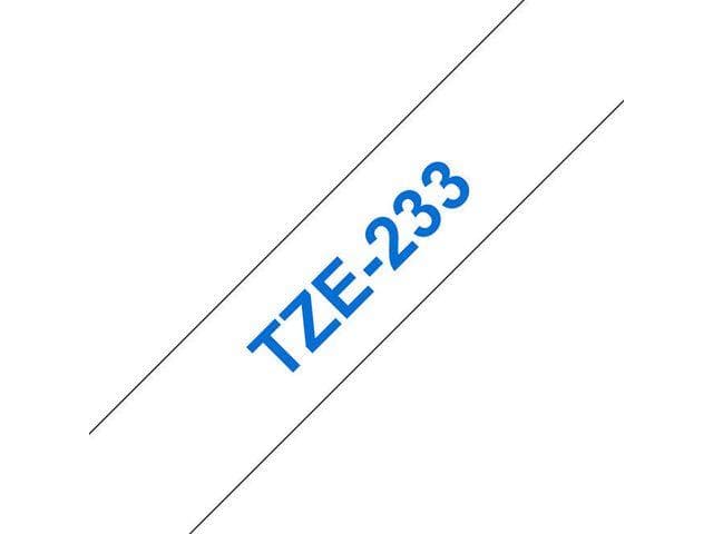 BROTHER - 12MM Blue On White Tape