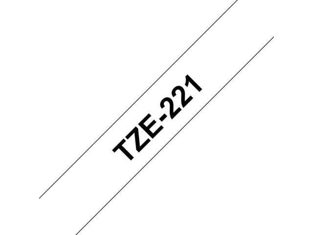 BROTHER - Tape BROTHER TZe-221 9mmx8m sort/hvit
