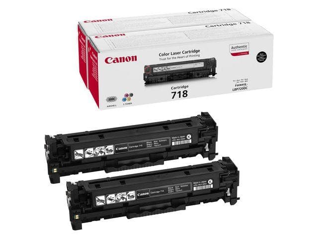 CANON - CRG-718BK 718 BK toner black standard capacity 3.400 pages 2-pack