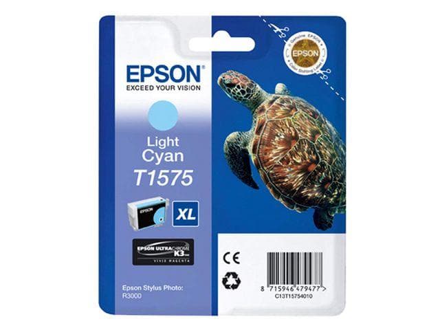 EPSON - T157 Light Cyan Cartridge - Retail Pack Stylus Photo R3000