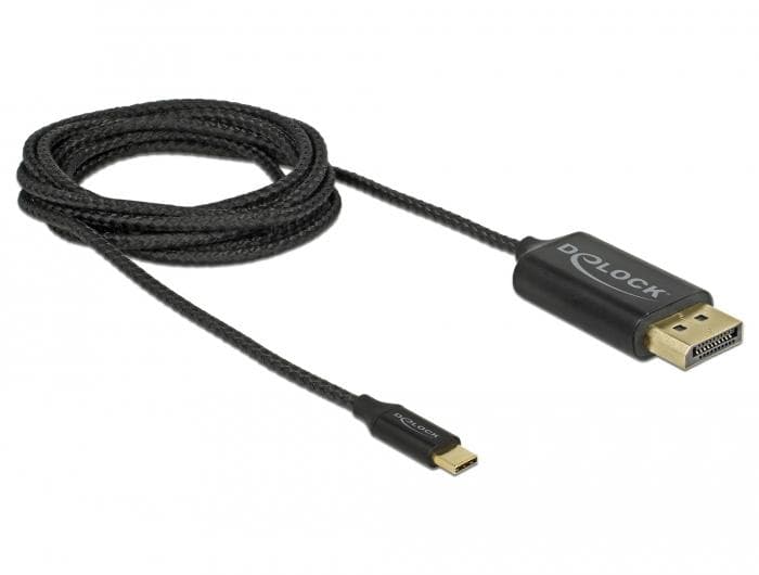 DELOCK - USB cable Type-C to DisplayPort (DP Alt Mode) 4K 60 Hz 2 m coaxial