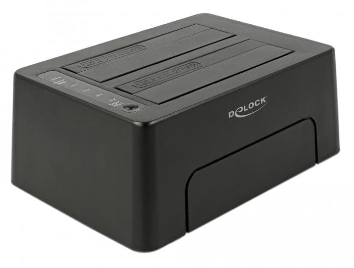 DELOCK - USB Type-Câ?¢ 3.1 Docking Station for 2 x SATA HDD / SSD with Clone Function