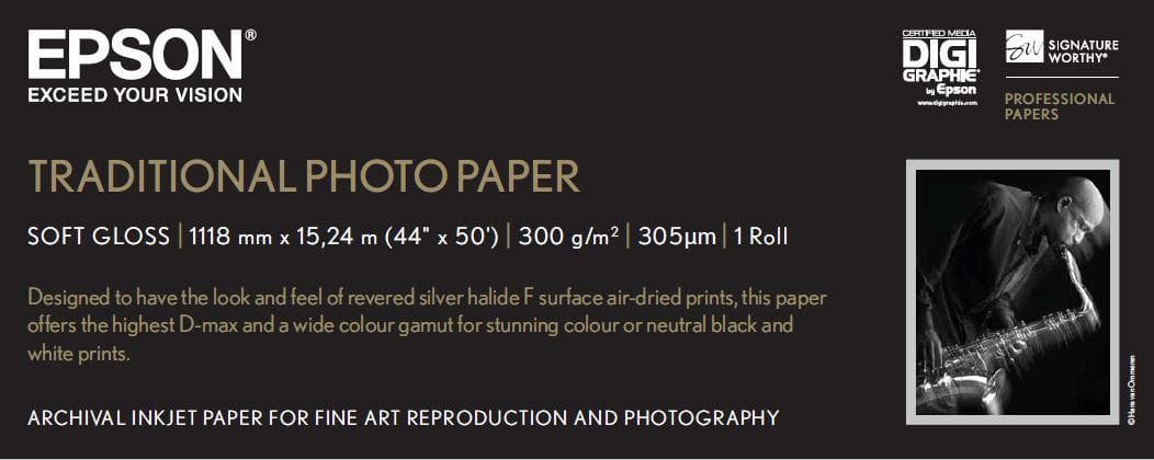 EPSON - 44" Traditional Photo Paper 15m