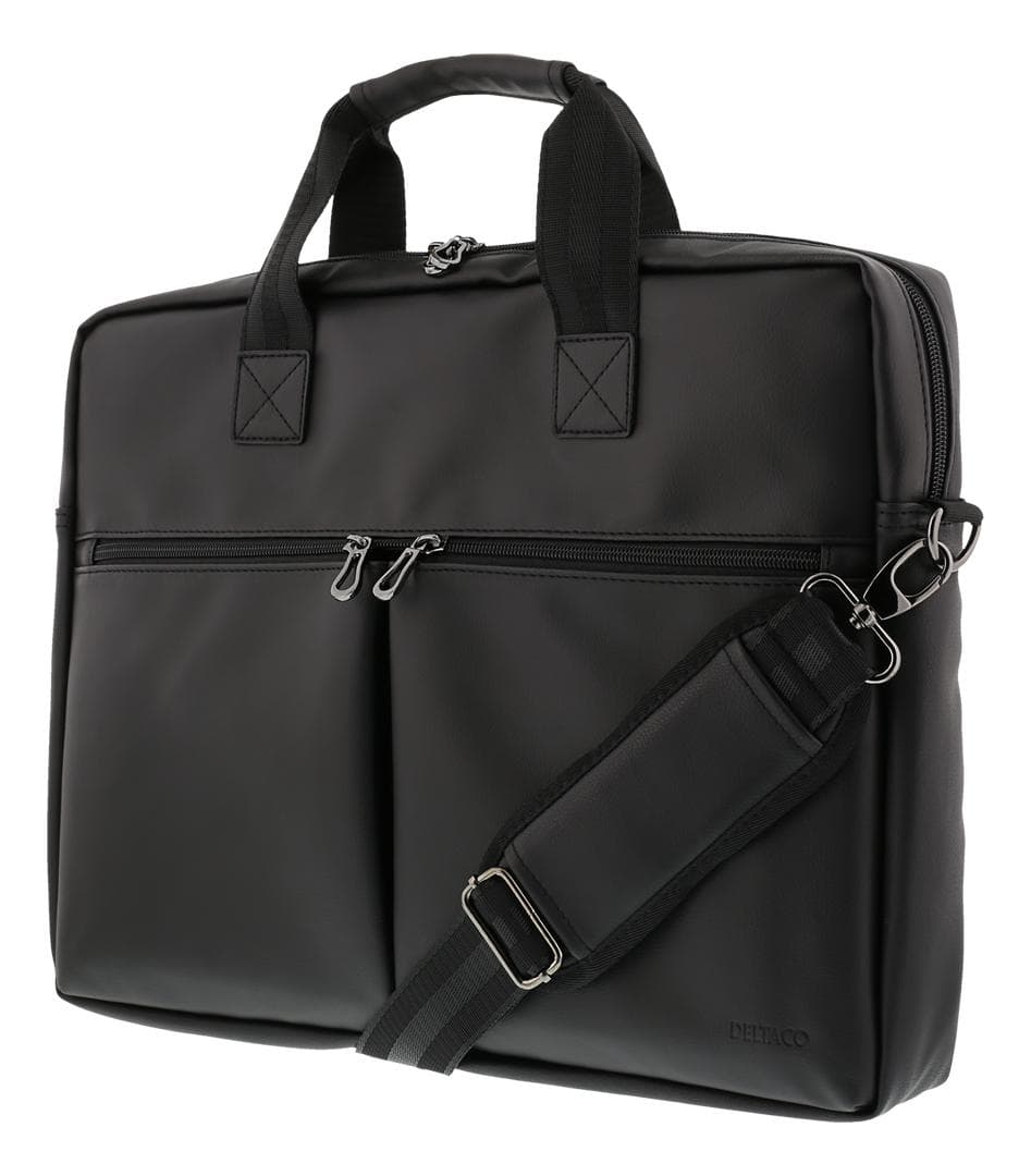 DELTACO - Carrying case 15.6 Artificial leather Black