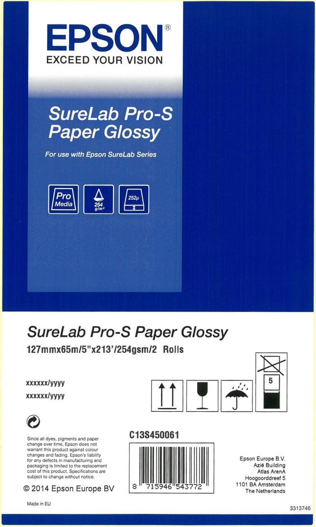 EPSON - SureLab Pro-S Paper Glossy BP 5"x65m 2 rolls