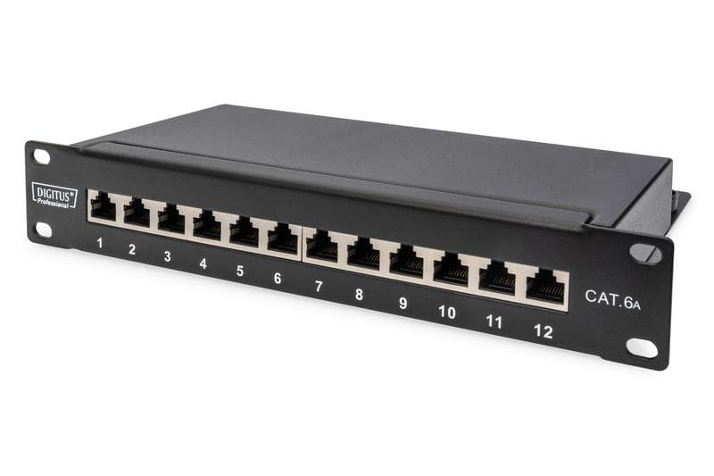 DIGITUS - CAT 6, PATCH PANEL CLASS E, SHIELDED, 12 PORT CABL