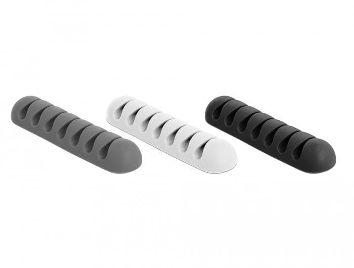 DELOCK - Cable Holder with 7 feed-throughs Set 6 pieces