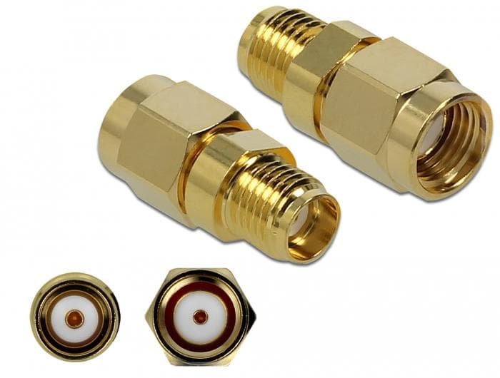DELOCK - Adapter RP-SMA plug to SMA jack 10 GHz