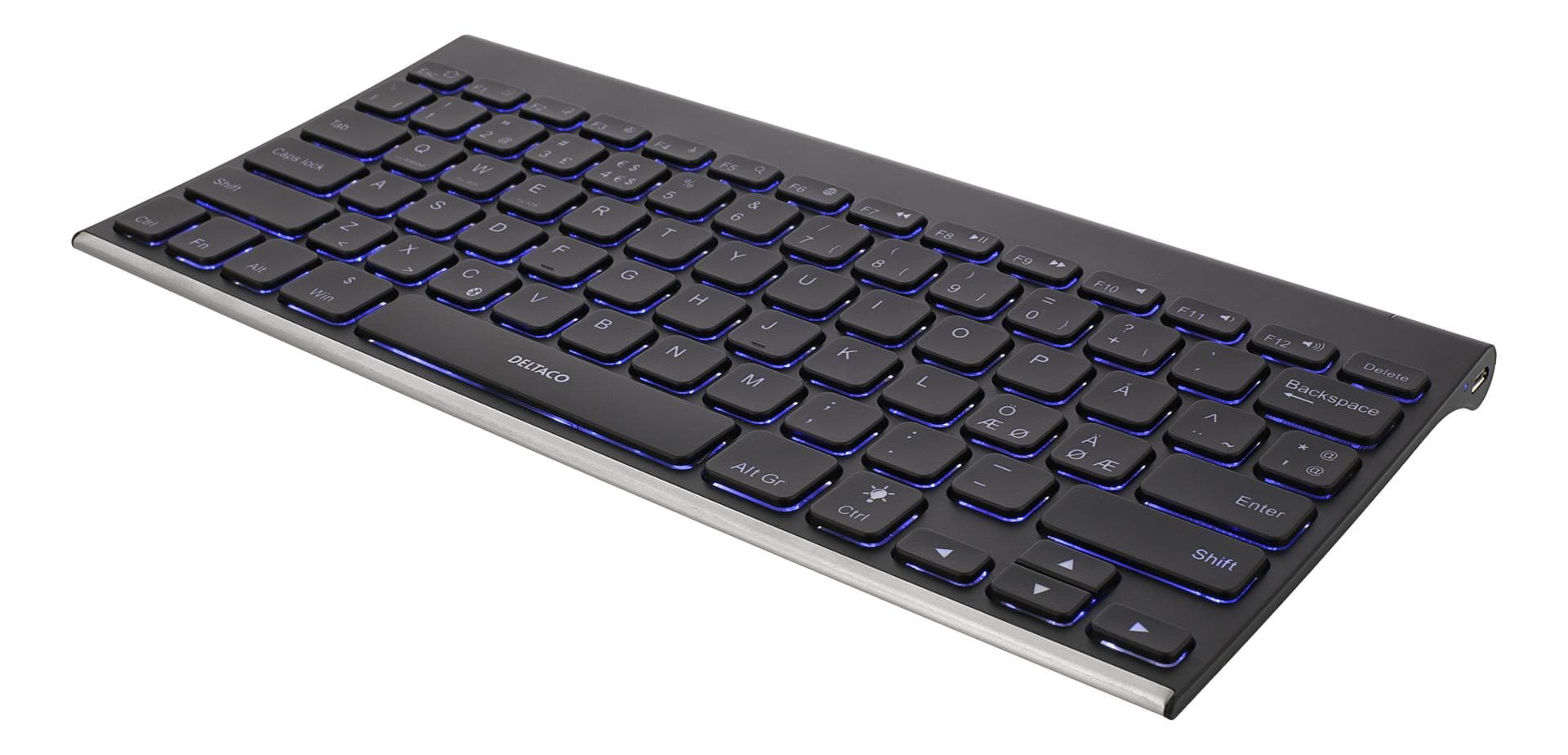 DELTACO - TB-630 mini Keyboard 7 colors Wireless Nordic
