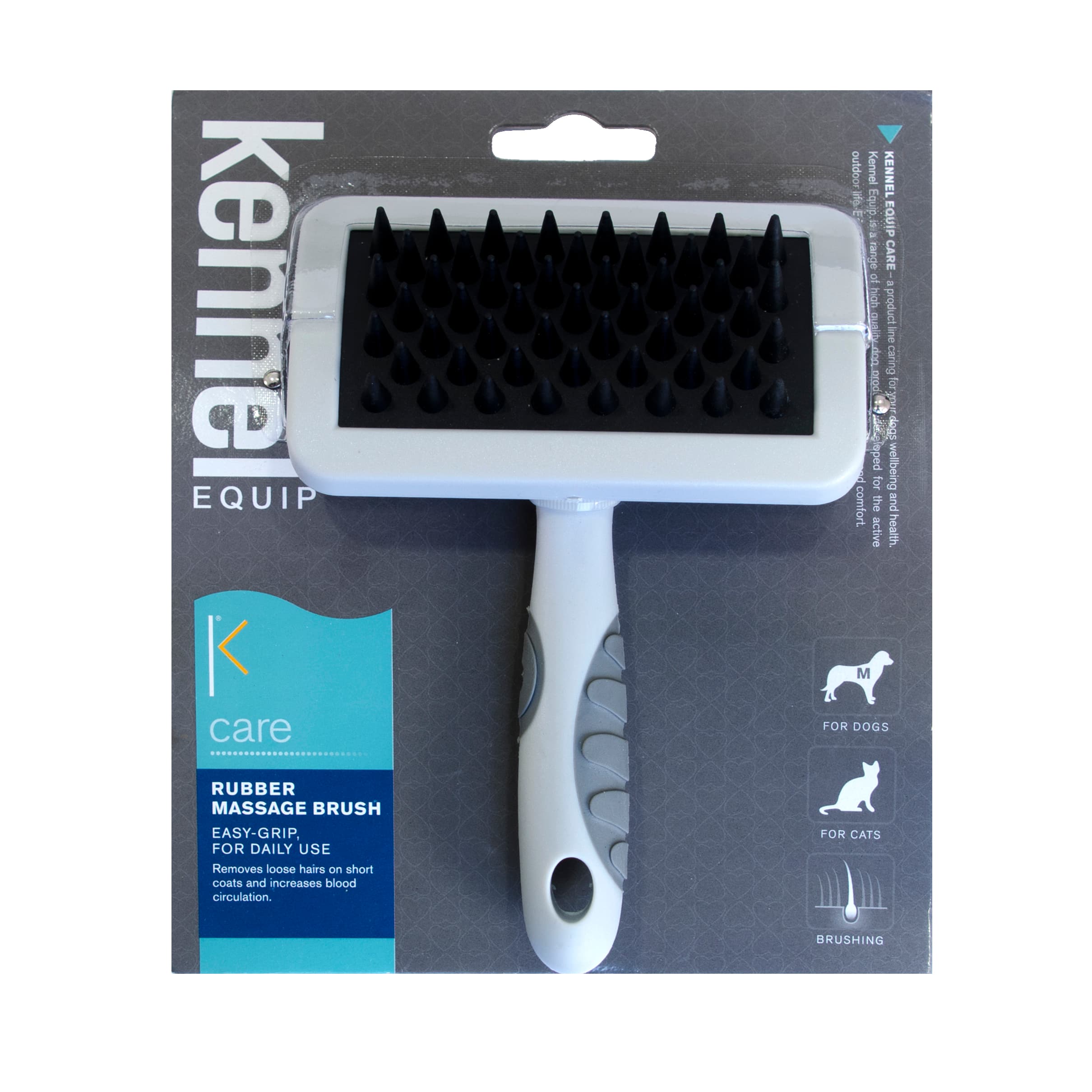 Kennel Equip Care Rubber massage brush M 15,5cm