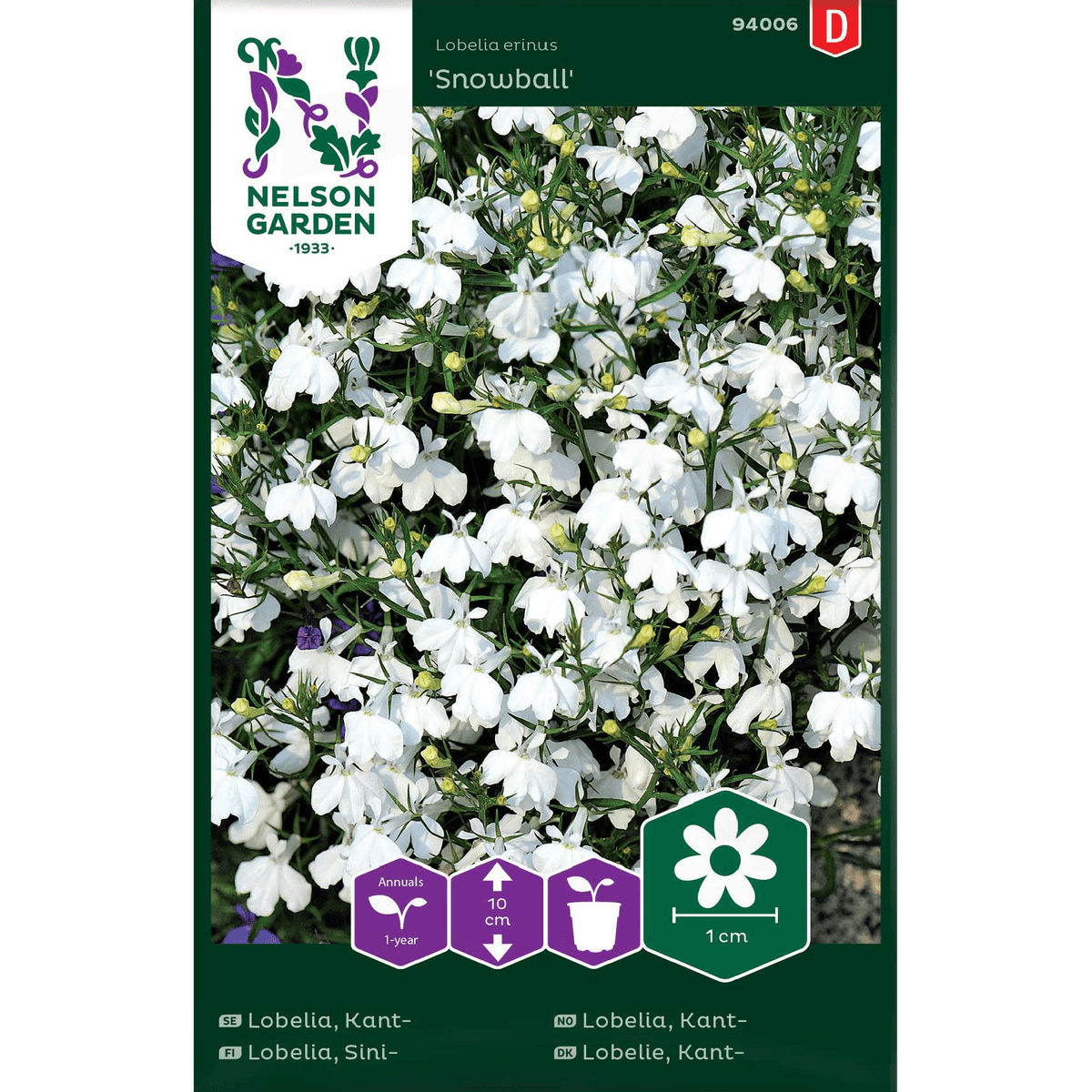 Kantlobelia 'Snowball'