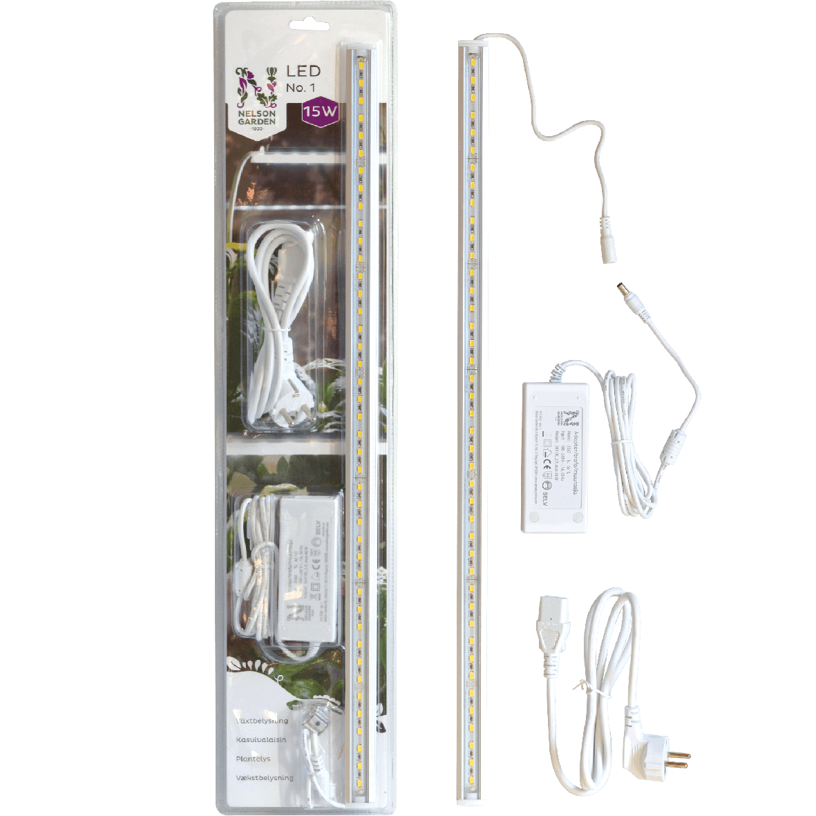 Plantelys LED No.1 60cm 15W med adapter