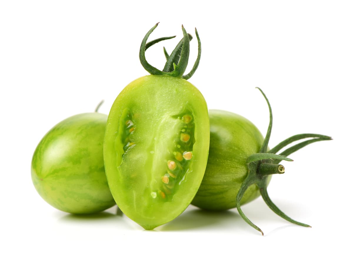 Plommetomat 'Artisan Green Tiger'