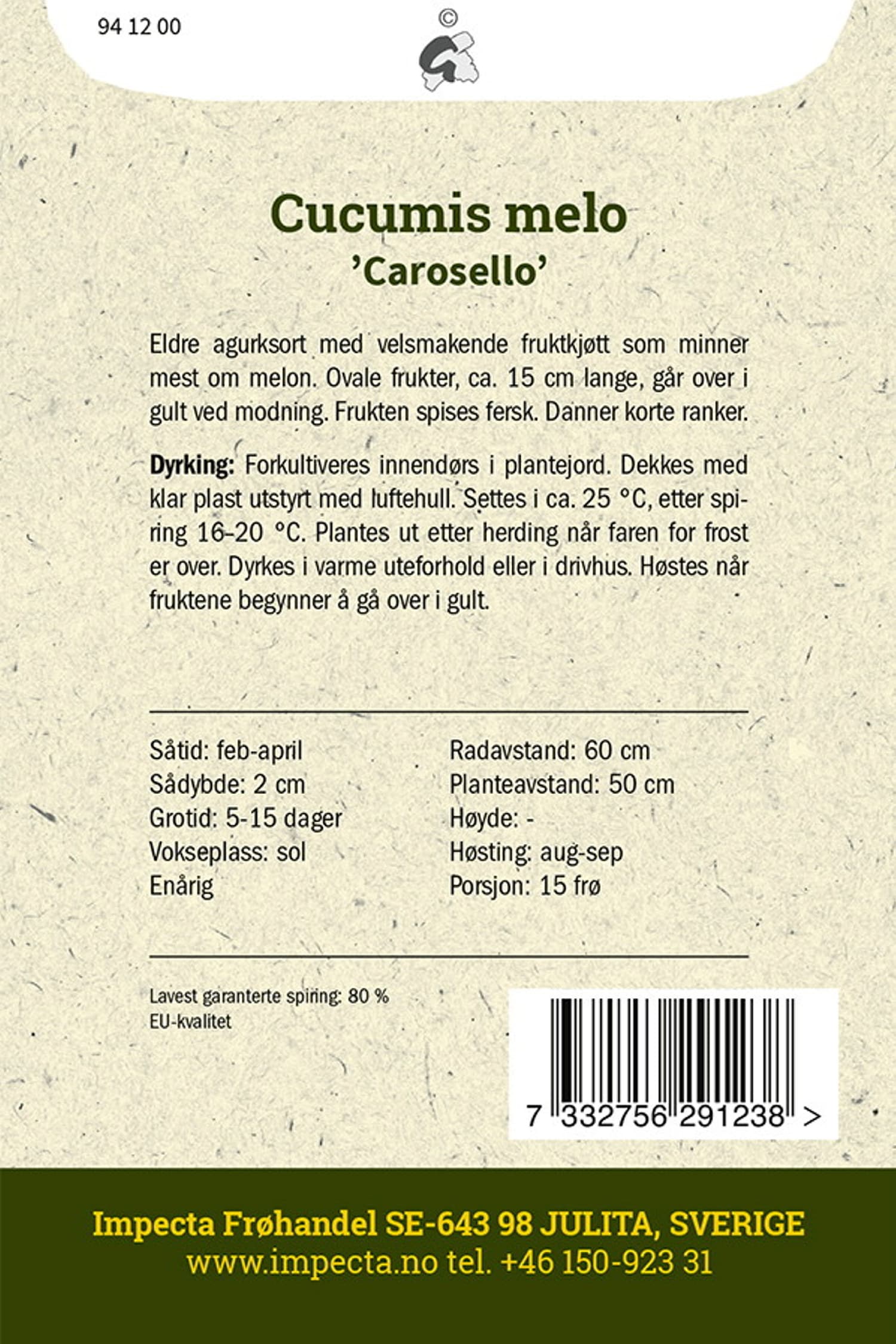 Agurkmelon 'Carosello'