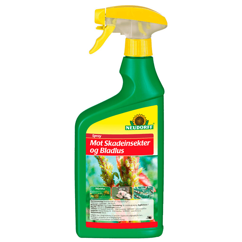 Spray mot skadeinsekter og bladlus