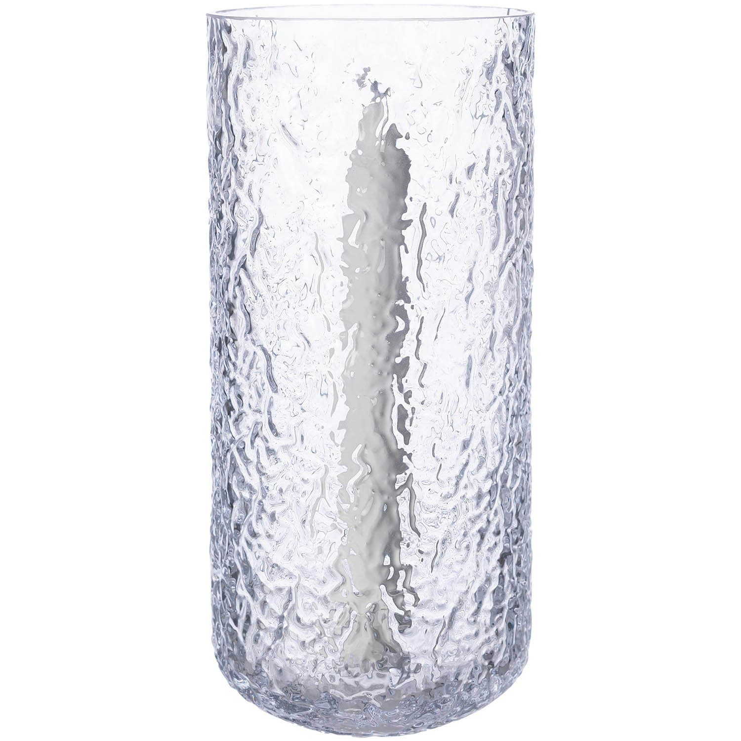 Candle Holder With Patterned Glass 25 cm