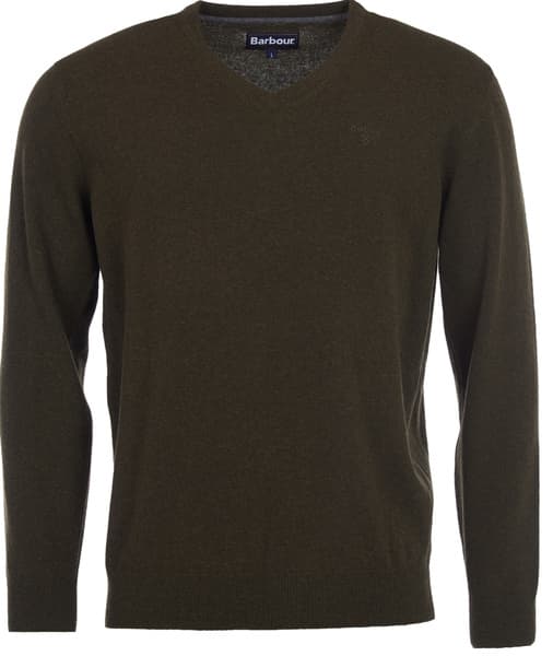 M's Essential Lambswool V-Neck Dundee Tartan