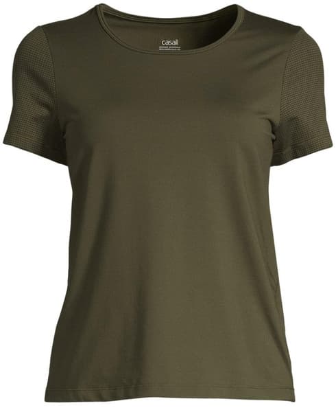 Essential Mesh Detail Tee Forest Green